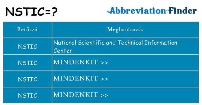 Mi a(z) nstic állni