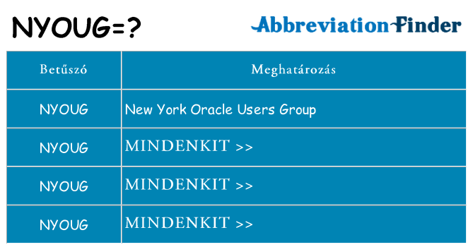 Mi a(z) nyoug állni