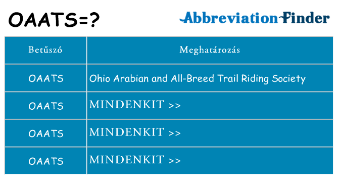 Mi a(z) oaats állni