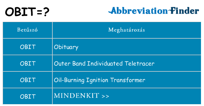 Mi a(z) obit állni
