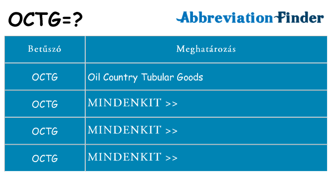 Mi a(z) octg állni