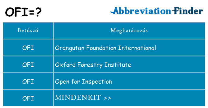 Mi a(z) ofi állni