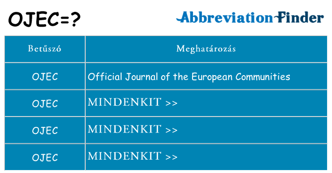 Mi a(z) ojec állni