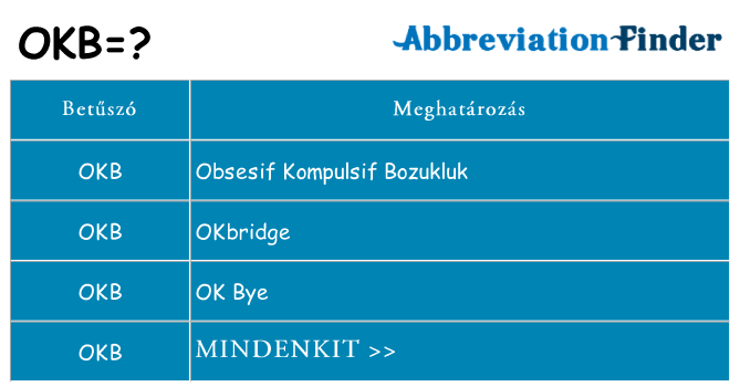 Mi a(z) okb állni