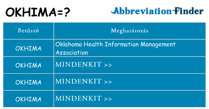 Mi a(z) okhima állni