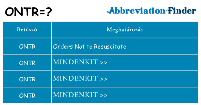 Mi a(z) ontr állni