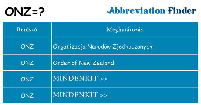 Mi a(z) onz állni