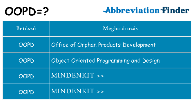 Mi a(z) oopd állni