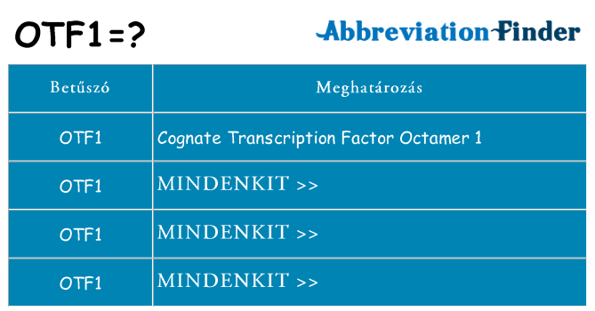 Mi a(z) otf1 állni