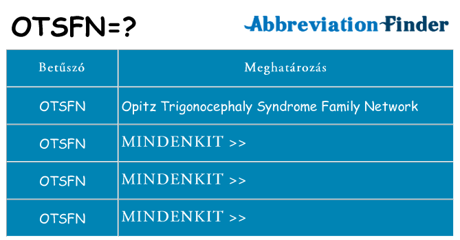 Mi a(z) otsfn állni