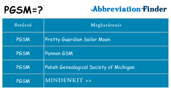 Mi a(z) pgsm állni