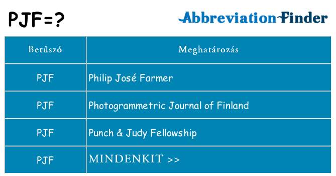 Mi a(z) pjf állni