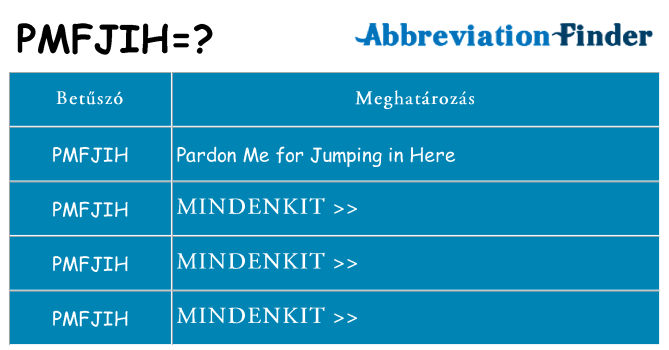Mi a(z) pmfjih állni