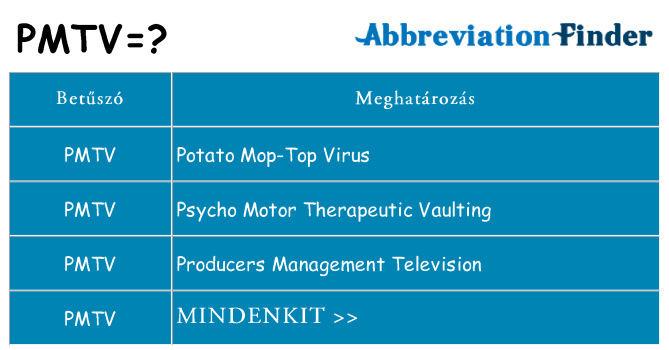 Mi a(z) pmtv állni