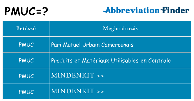 Mi a(z) pmuc állni