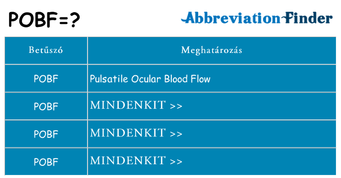 Mi a(z) pobf állni