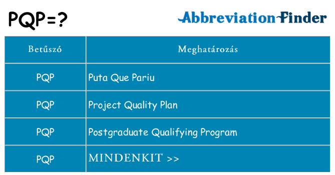 Mi a(z) pqp állni