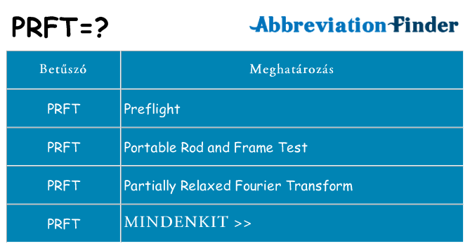 Mi a(z) prft állni