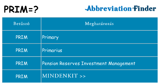 Mi a(z) prim állni