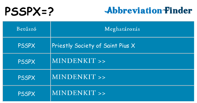 Mi a(z) psspx állni