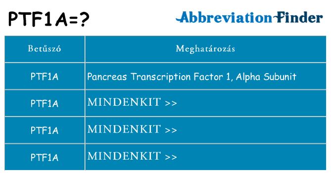 Mi a(z) ptf1a állni