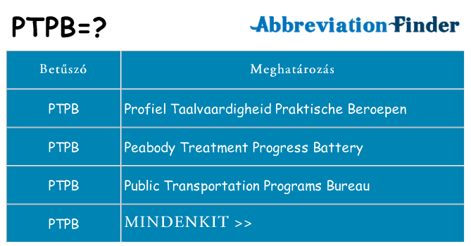 Mi a(z) ptpb állni