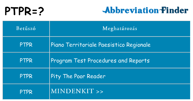 Mi a(z) ptpr állni