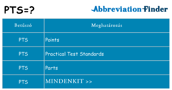 Mi a(z) pts állni