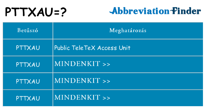 Mi a(z) pttxau állni