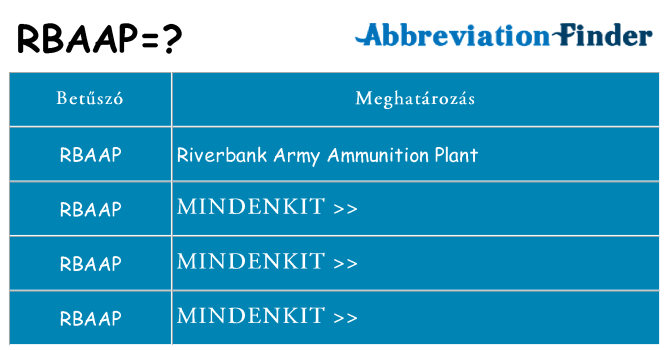 Mi a(z) rbaap állni