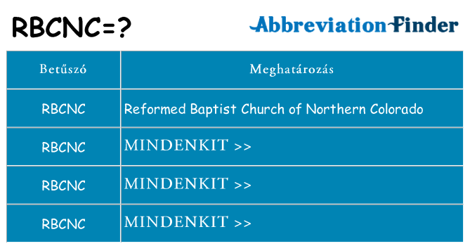 Mi a(z) rbcnc állni