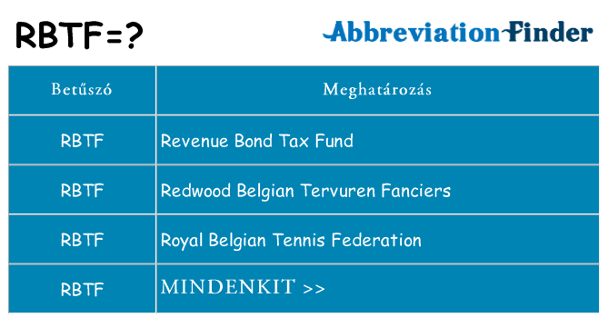 Mi a(z) rbtf állni