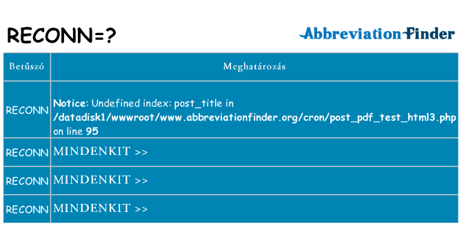 Mi a(z) reconn állni