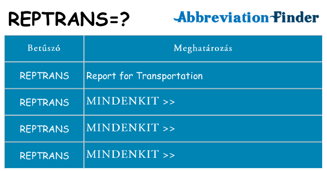 Mi a(z) reptrans állni