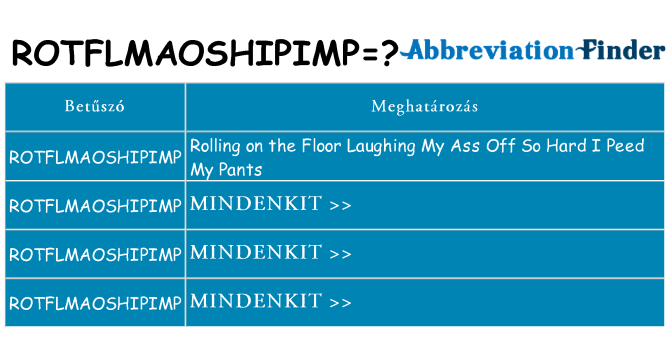 Mi a(z) rotflmaoshipimp állni