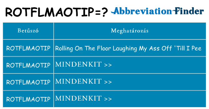 Mi a(z) rotflmaotip állni