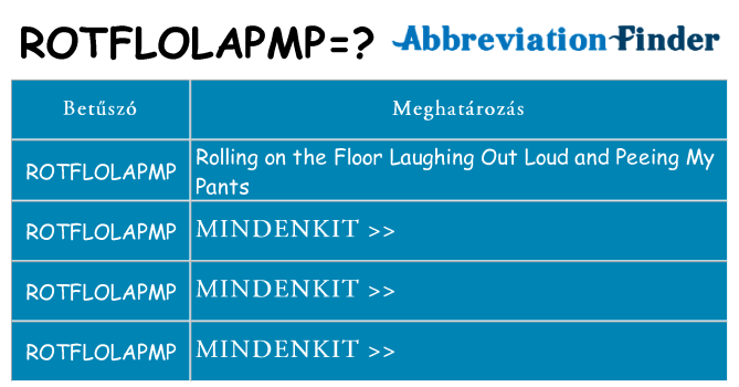 Mi a(z) rotflolapmp állni