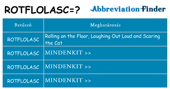 Mi a(z) rotflolasc állni