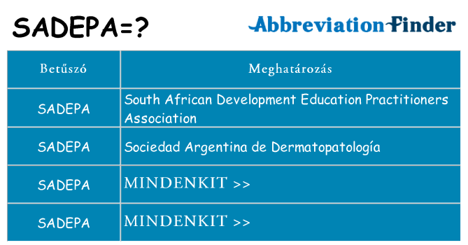Mi a(z) sadepa állni