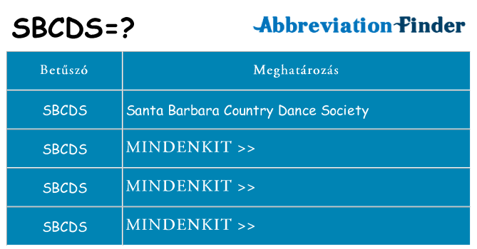 Mi a(z) sbcds állni