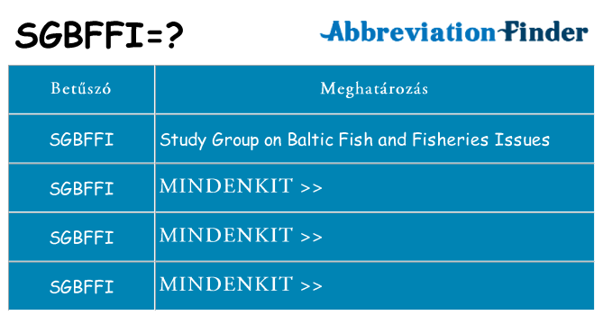 Mi a(z) sgbffi állni