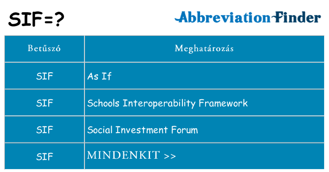 Mi a(z) sif állni