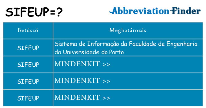 Mi a(z) sifeup állni
