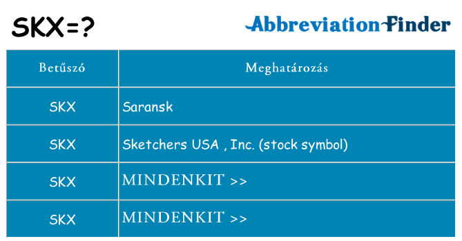 Mi a(z) skx állni