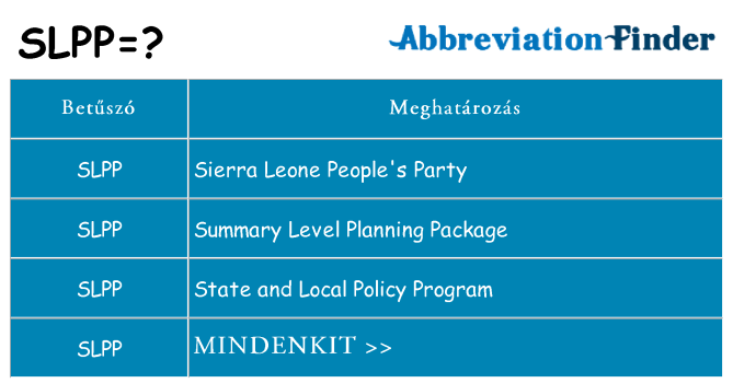 Mi a(z) slpp állni