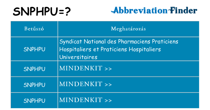 Mi a(z) snphpu állni