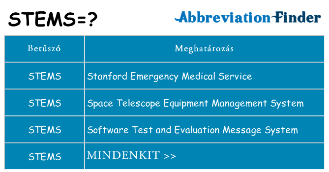 Mi a(z) stems állni