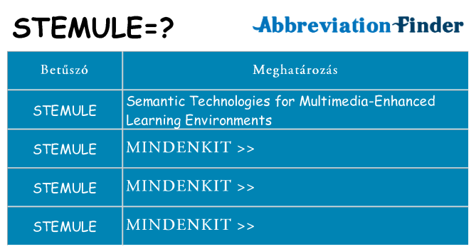 Mi a(z) stemule állni