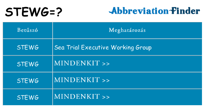 Mi a(z) stewg állni