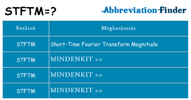 Mi a(z) stftm állni
